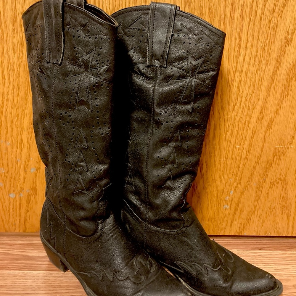 Roper Tall Black Cowboy Boots